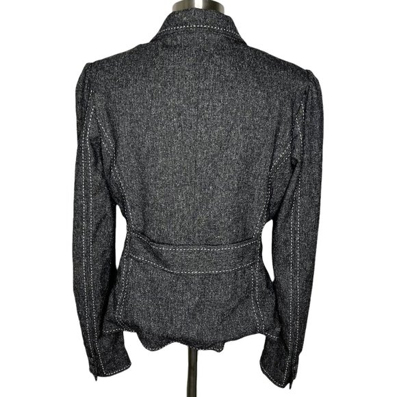 White House Black Market | Womens Size 12 Grey Lined Jacket Blazer - Picture 3 of 4